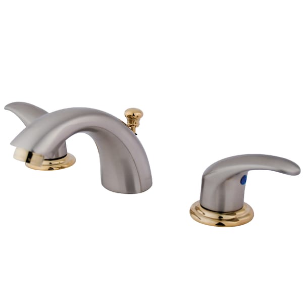 Mini-Widespread Bathroom Fct, Brushed Nickel/Polished Brass